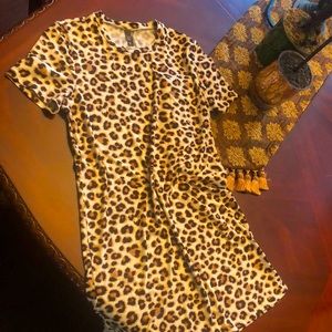 Made in the USA Trendy Cheetah T Shirt Dress